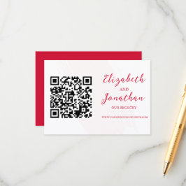 Cherry Red Wedding Registry Begleitkarte