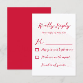 Cherry Red Wedding RSVP Karte