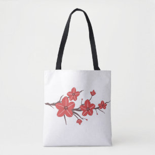Cherry rote Blume Muster ! Tasche