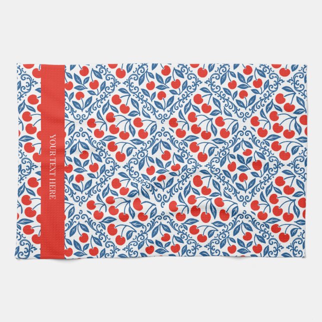 Cherry Rustic Farmhouse French Country Geschirrtuch (Horizontal)