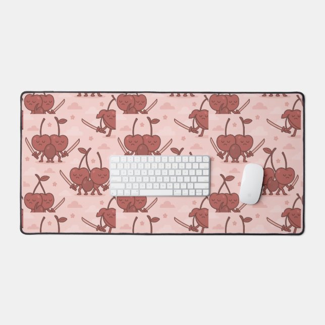 Cherry Samurai Süße Frucht  Schreibtischunterlage (Tastatur & Maus)