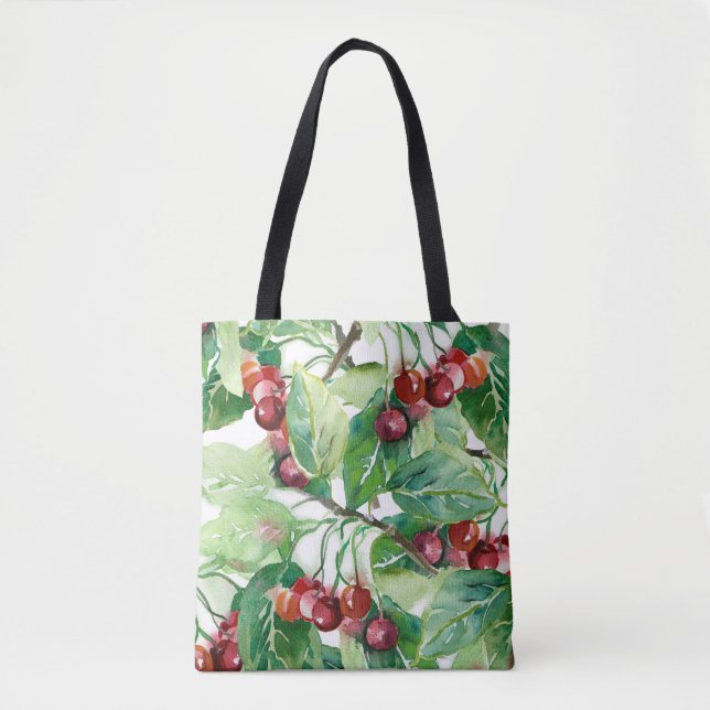 Cherry Seamless Pattern Tasche (Vorderseite)