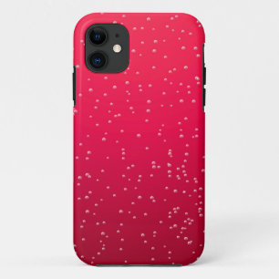 Cherry Soda mit winzigen Bläschen Hintergrundkunst iPhone 11 Hülle