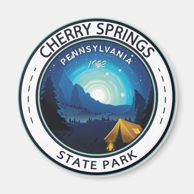 Cherry Springs Staat Park Pennsylvania Abzeichen Magnet (Vorne)
