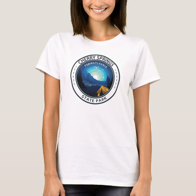 Cherry Springs Staat Park Pennsylvania Abzeichen T-Shirt (Vorderseite)