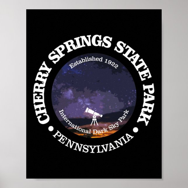 Cherry Springs State Park Shirt Funny Hiking 1922  Poster (Vorne)
