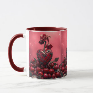 Cherry Steampunk Valentine Tasse