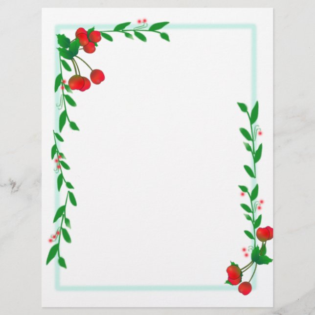 Cherry Stems Scrapbook Paper (Vorderseite)