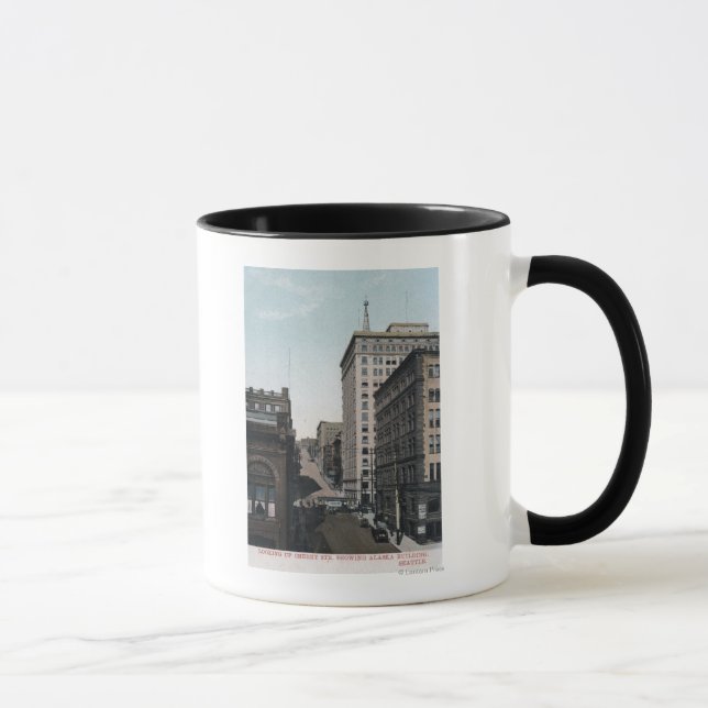 Cherry Street Scene mit Alaska Bldg Tasse (Rechts)