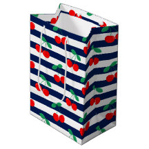 Cherry Stripe Muster - Retro Fruit Gift & Decke