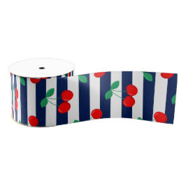 Cherry Stripe Muster - Retro Fruit Gift & Decke Ripsband