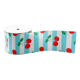 Cherry Stripe Muster - Retro Fruit Gift & Decke Ripsband
