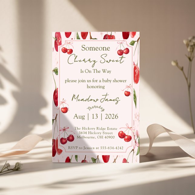 Cherry Sweet - Baby Shower Invitation Einladung (Von Creator hochgeladen)