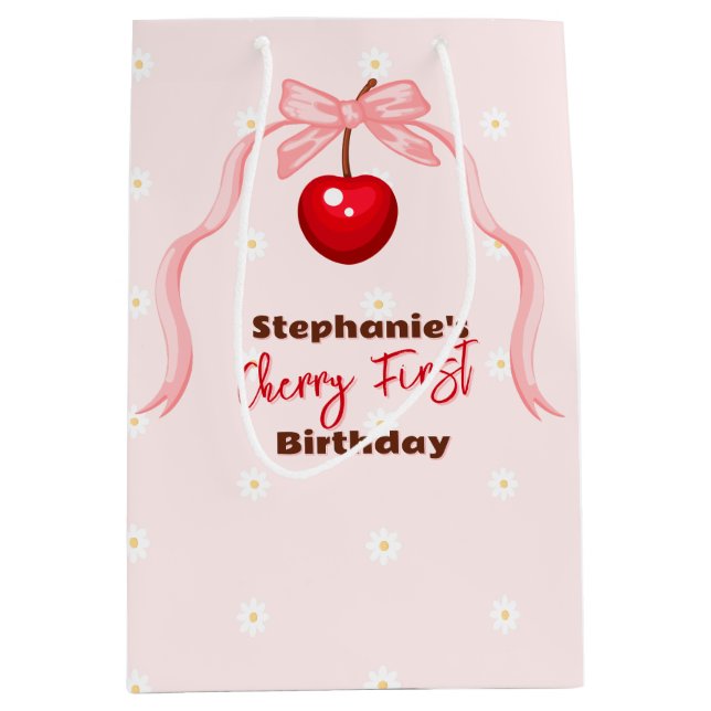 Cherry Sweet Birthday Mittlere Geschenktüte (Vorderseite)
