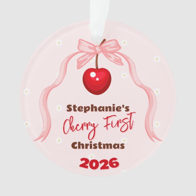 Cherry Sweet Birthday Ornament (Vorderseite)