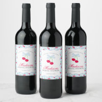 Cherry Sweet Blue Coquette Gingham Brautparty