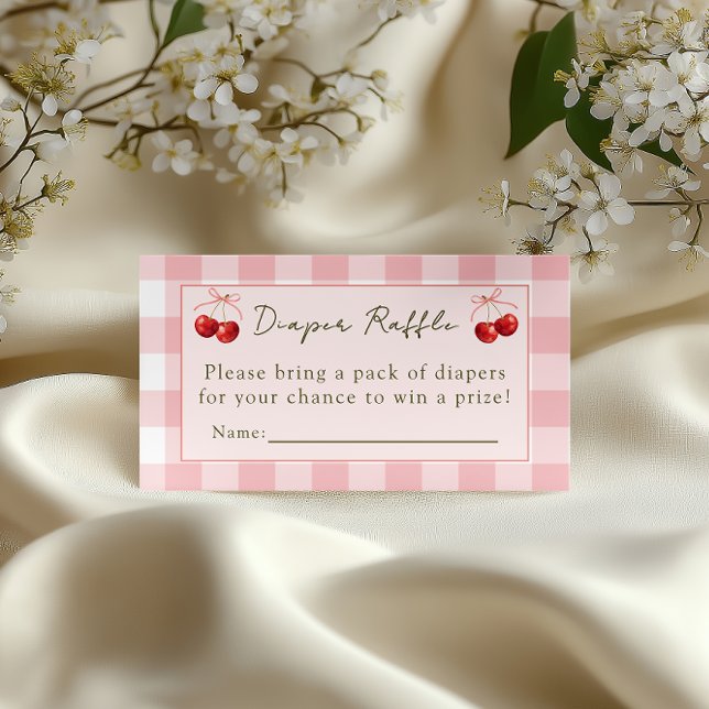 Cherry Sweet - Diaper Raffle Card Begleitkarte (Von Creator hochgeladen)