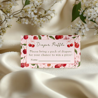 Cherry Sweet - Diaper Raffle Card Begleitkarte