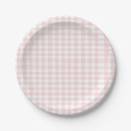 Cherry Sweet Geburtstag Pink Gingham Pappteller