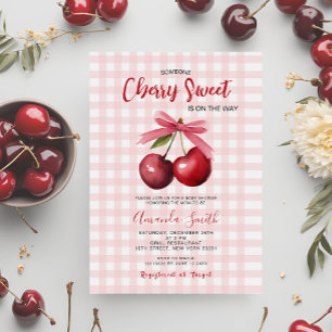 Cherry Sweet ist auf dem Weg zur Babydusche Einladung