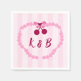 Cherry Sweet Pink Brautparty Napkins Serviette