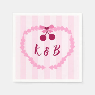 Cherry Sweet Pink Brautparty Napkins Serviette
