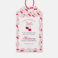 Cherry Sweet Pink Coquette Bow Baby Dusche Gefalle