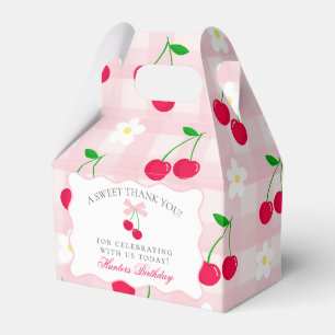 Cherry Sweet Pink Coquette Bow Birthday Gevor Box Geschenkschachtel