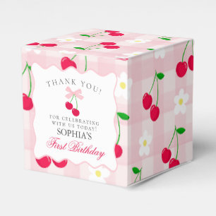 Cherry Sweet Pink Coquette Bow Birthday Gevor Box Geschenkschachtel