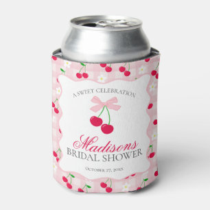 Cherry Sweet Pink Coquette Bow Brautparty Gefallen Dosenkühler