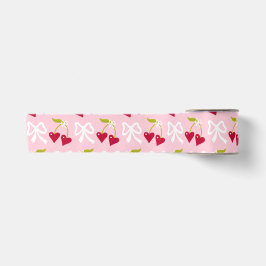 Cherry Sweet Preppy Pink und Red Teen Kids Girl Satinband