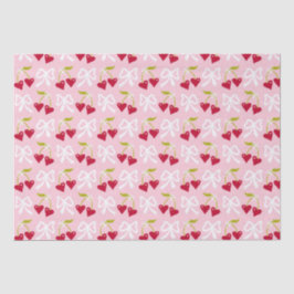 Cherry Sweet Preppy Pink und Red Teen Kids Girl Seidenpapier
