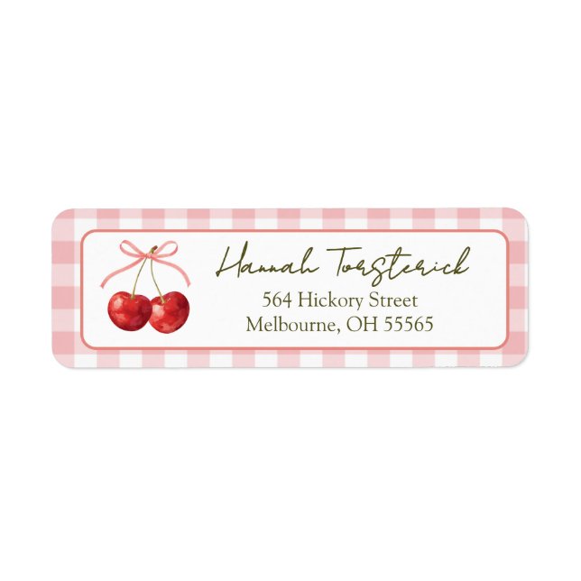 Cherry Sweet return address label (Vorne)