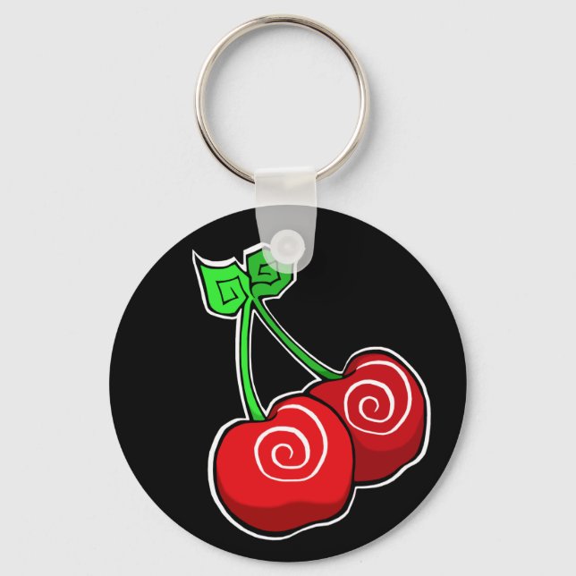 Cherry Swirl Keyring Schlüsselanhänger (Vorderseite)