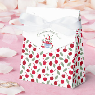 Cherry Theme Watercolor Babydusche Geschenkschachtel