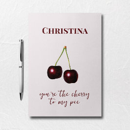 Cherry to My Pie Vintag Pink Dark Red Individuelle Postkarte