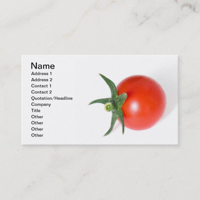 Cherry Tomato Visitenkarte (Vorderseite)