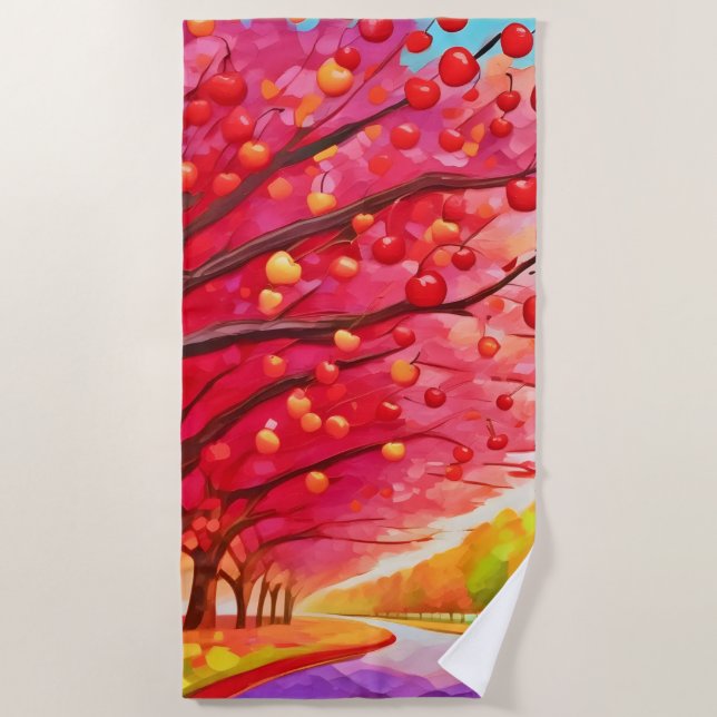Cherry Tree Lane Strandtuch (Vorderseite)