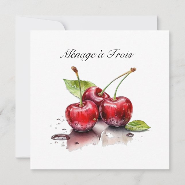 Cherry Trio in Wasserfarbe, nach Maß (Vorderseite)
