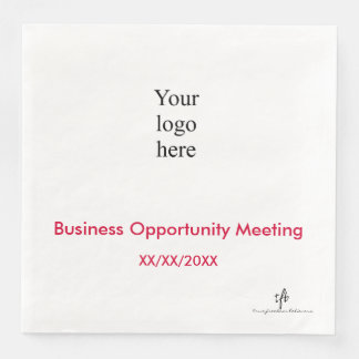 Cherry- und White-In-Person-Seminar-Logo Serviette