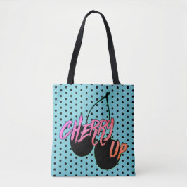 Cherry Up auf Polka Dots Tasche