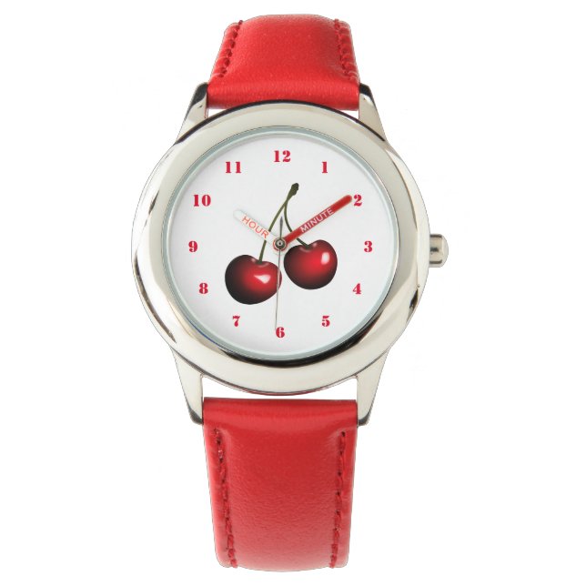 Cherry Watch Red Colors Armbanduhr (Vorderseite)