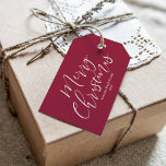 Cherry Wine Christmas | Angepasst Geschenkanhänger<br><div class="desc">Formal aber extravagante Geschenketiketten mit Ihren Informationen.</div>