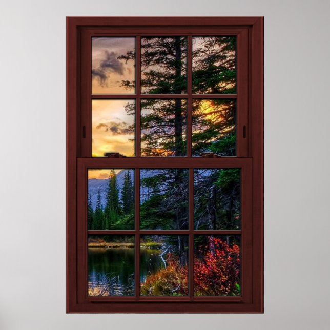 Cherry Wood Picture Window View 3 von 3 Poster (Vorne)