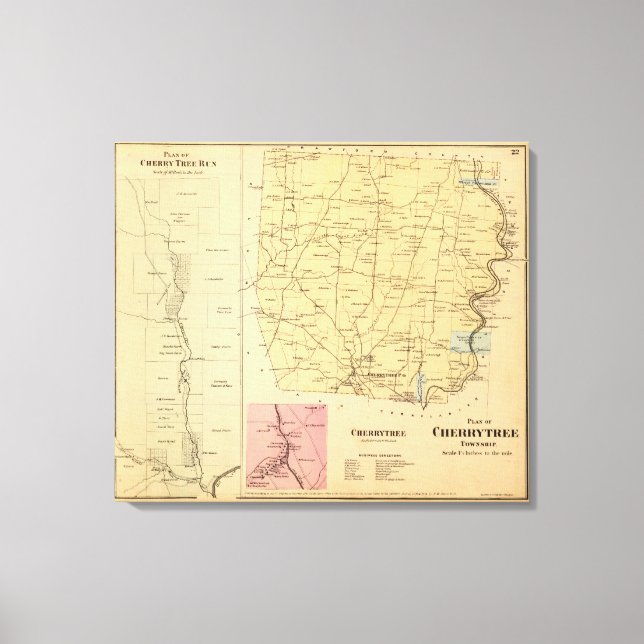 Cherrytree Township Leinwanddruck (Vorderseite)