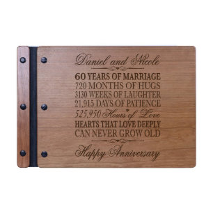 Cherrywood 60e anniversaire de Mariage livre d'inv