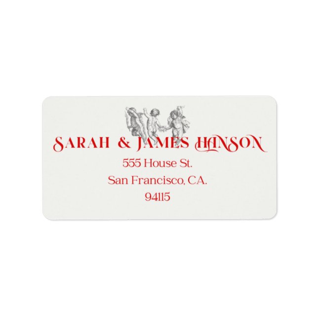 Cherub-Adressenkennzeichen Adressaufkleber (Vorne)