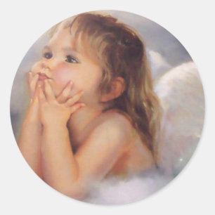 Cherub Angel Runder Aufkleber