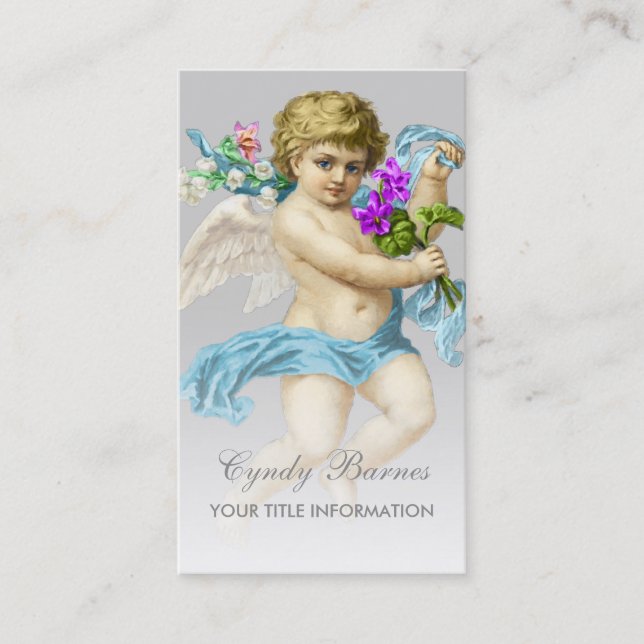 Cherub avec Sash Turquoise N'importe quel Carte de (Devant)