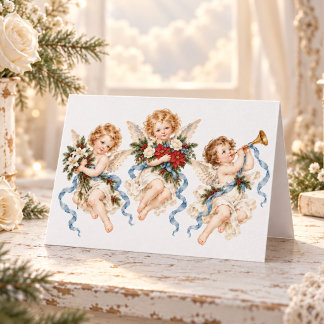Cherub Engel Feiertagsfoto Feiertagskarte